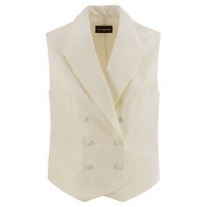 Mvp Wardrobe Women Double-Breasted Cotton And Silk Waistcoat